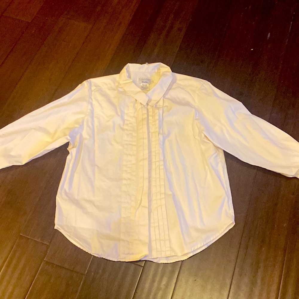 Women’s Calvin Klein blouse. Has pleats down the middle